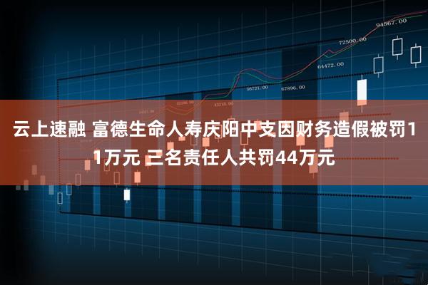 云上速融 富德生命人寿庆阳中支因财务造假被罚11万元 三名责任人共罚44万元